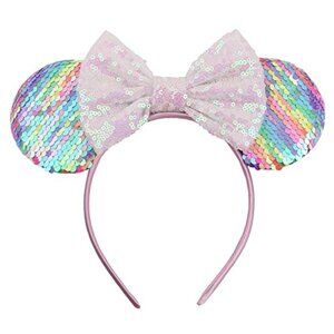 Mouse Ears Headbands Shiny Bows Mouse Ears Glitter Party Princess Decoration Cos